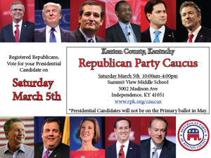caucus kentucky presidential candidate vote republican 5th march important kenton county